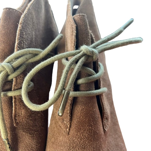 Koolaburra Katelyn Desert Wedge Suede Ankle Bootie Womens Size 10 Tan Lace Up - Picture 3 of 9